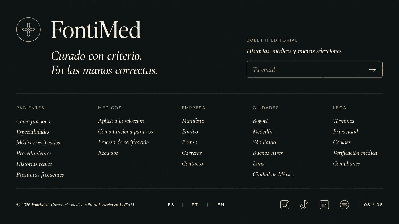 FontiMed — Curado con criterio